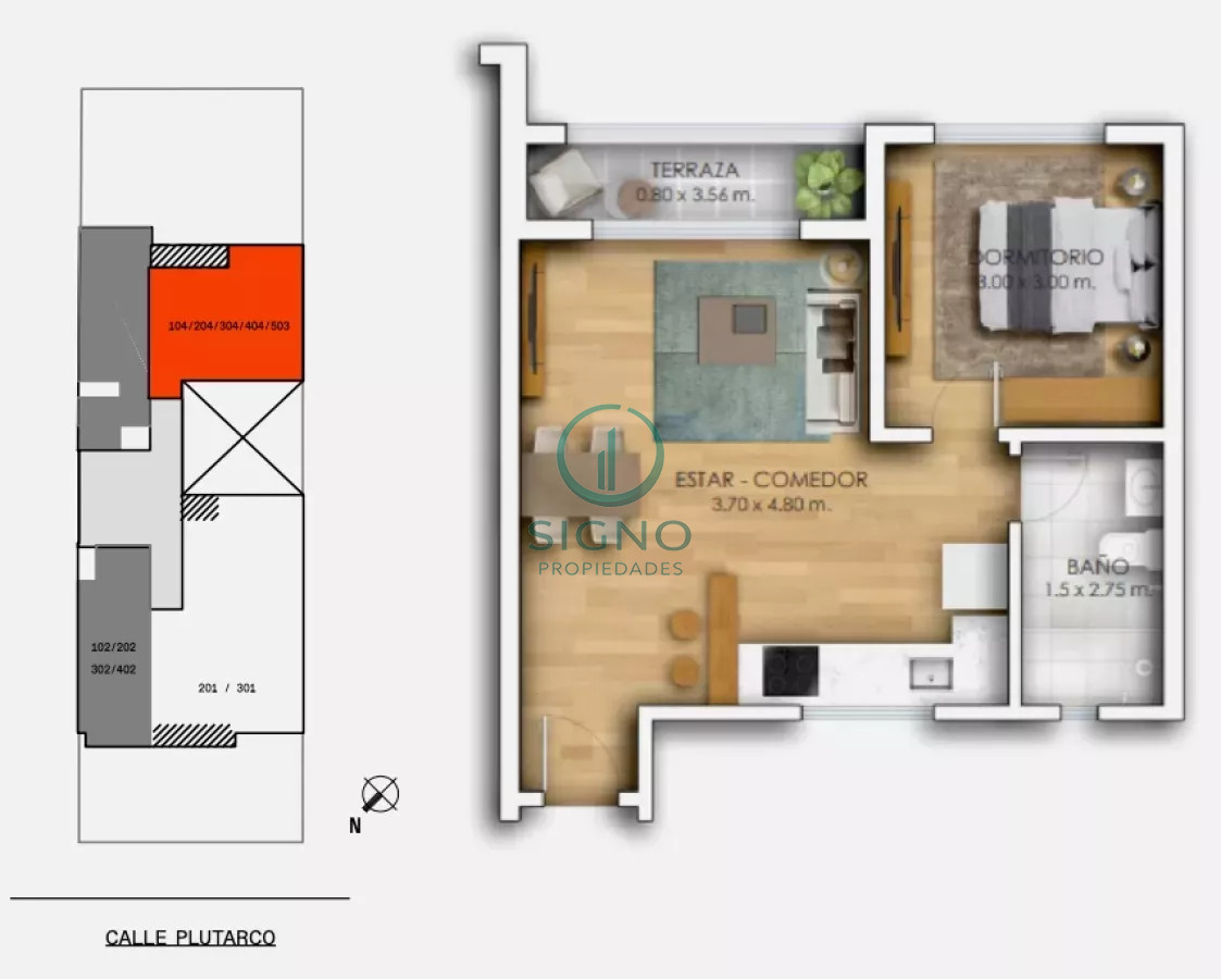 Apartamento ID.2318 - Venta a estrenar 1 Dormitorio en Buceo
