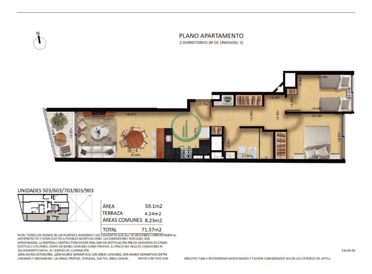 Apartamento ID.1721 - Alquilo Cordón Sur 2 Dormitorios excelente estado !!