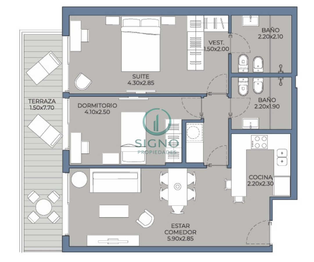 Apartamento ID.2672 - Apartamento en Montevideo, Pocitos
