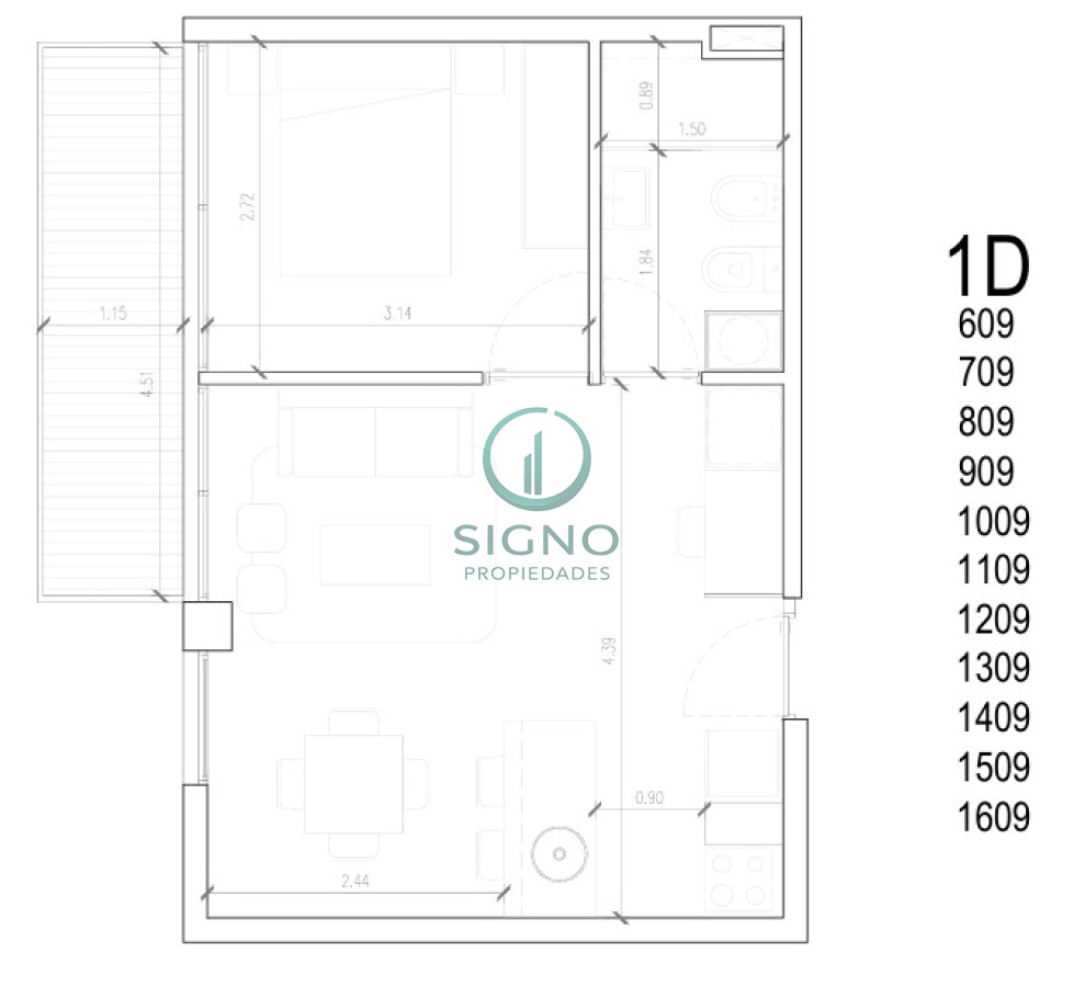 Apartamento ID.2683 - OPORTUNIDAD Vendo a estrenar apartamento de 1D en La Blanqueada