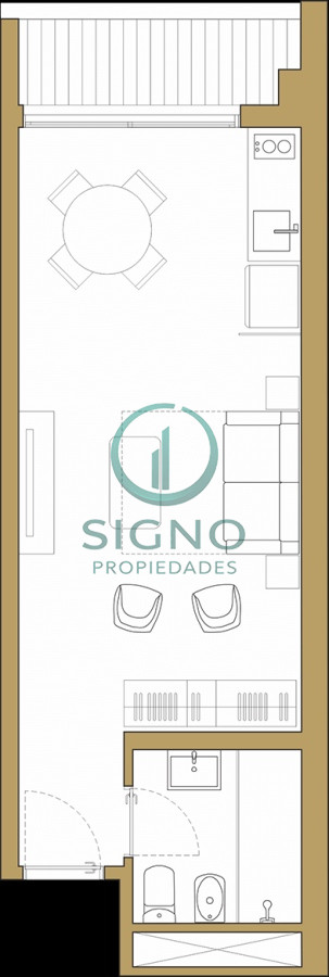 Apartamento ID.2167 - Venta Monoambiente a estrenar Punta Carretas con RENTA INVERSION