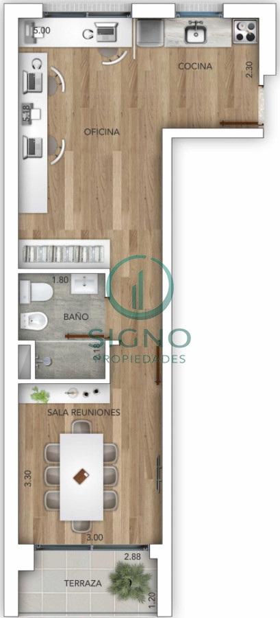 Apartamento ID.2103 - Venta de apartamento 1 dormitorio Pocitos Nuevo con terraza