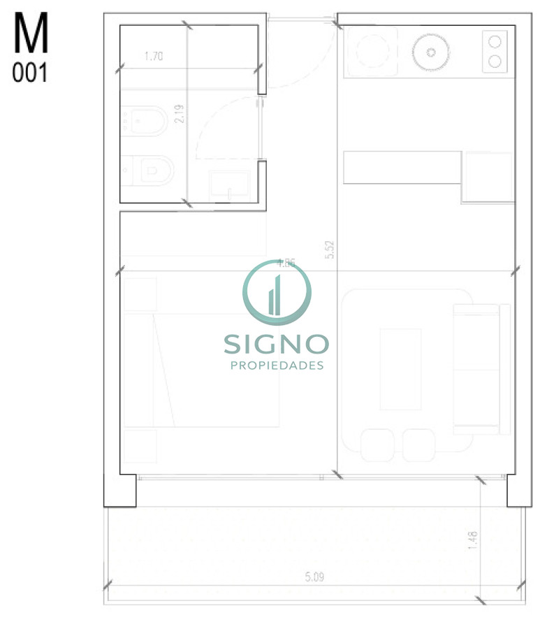 Apartamento ID.2676 - Vendo monoambiente en La Blanqueada