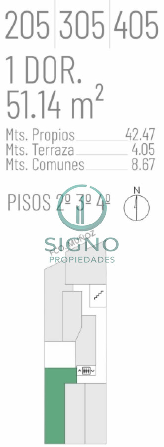 Apartamento ID.2103 - Venta de apartamento 1 dormitorio Pocitos Nuevo con terraza