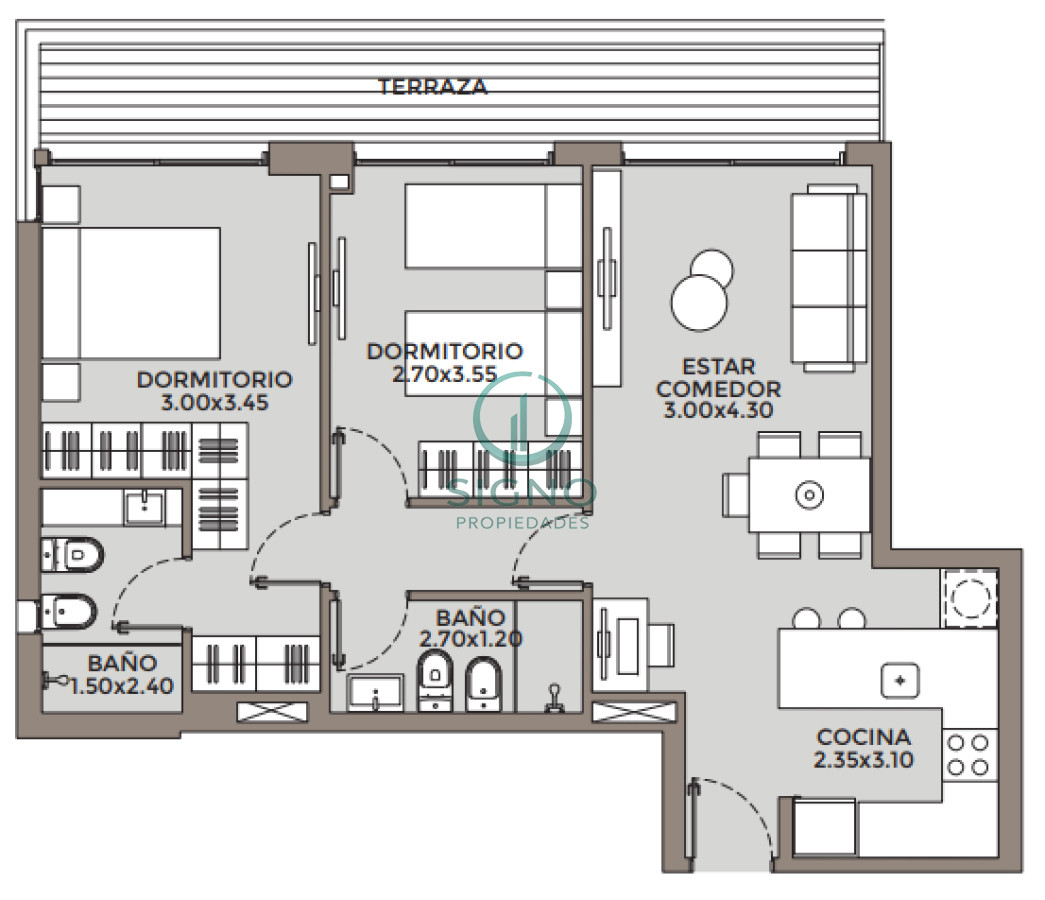 Apartamento ID.2415 - Vendo a estrenar apartamento dos dormitorios Punta Carretas