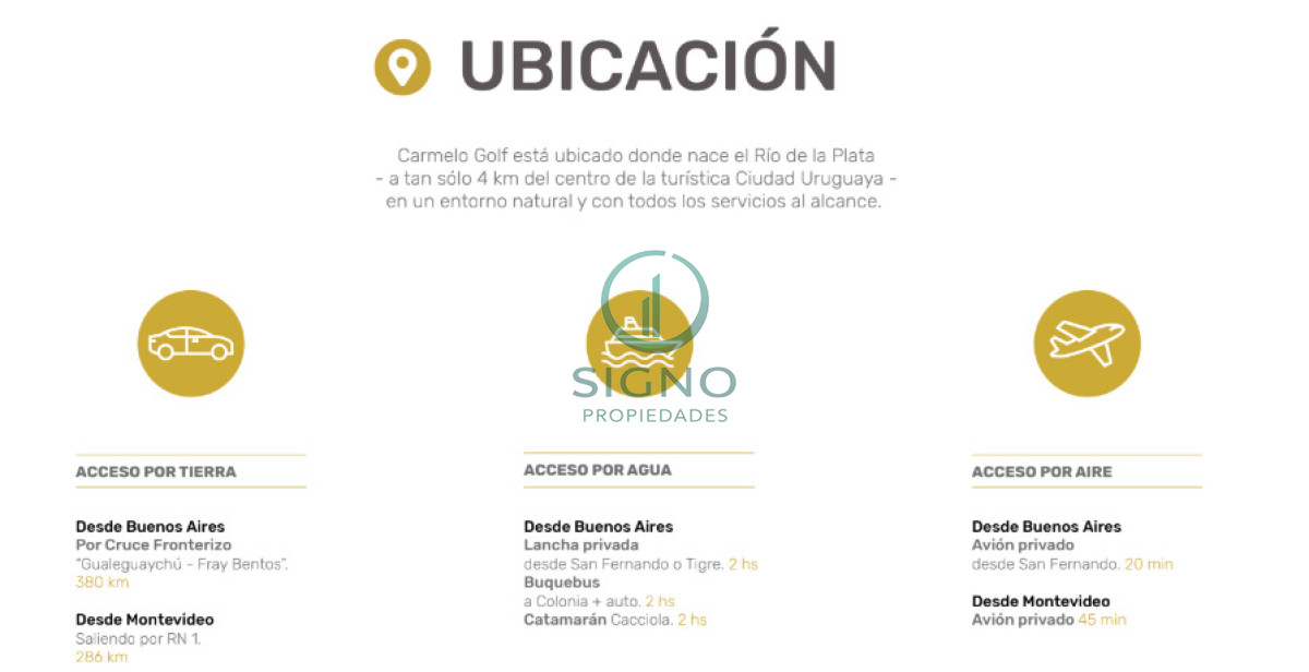 Terreno ID.2682 - Vendo últimos lotes en  Carmelo Golf