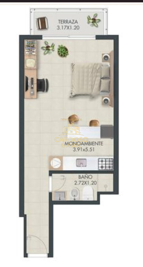 Apartamento ID.73 - Se Vende Monoambiente A estrenar, en zona Atlántico shopping