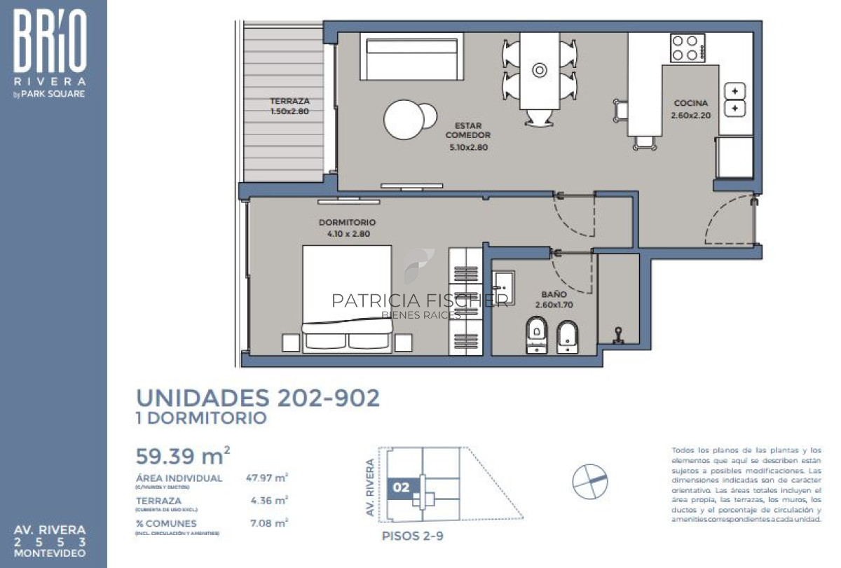 Apartamento ID.271 - Pura vida urbana - Venta Ap.Pocitos 1D Piso alto Terraza Amenities 