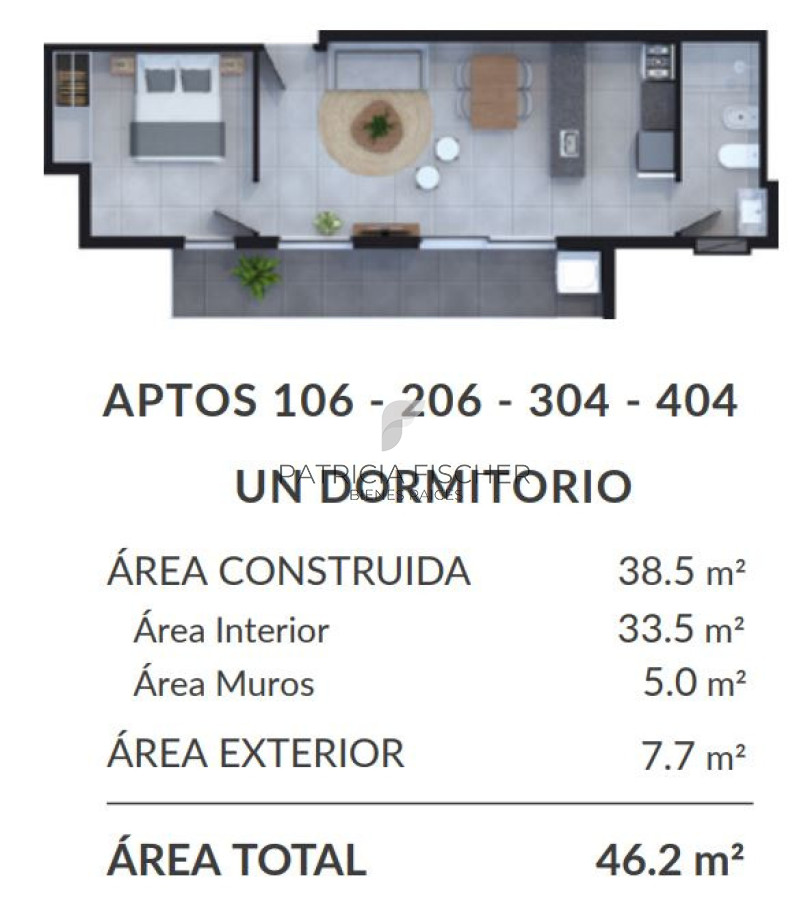 Apartamento ID.211 - Vivi P.Carretas - Venta Ap.1D 1B terraza Amenities 