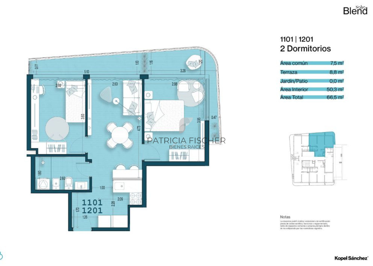 Apartamento ID.265 - Vivi en Soho - Venta Ap.Palermo 2D Frente piso alto Terraza Amenities