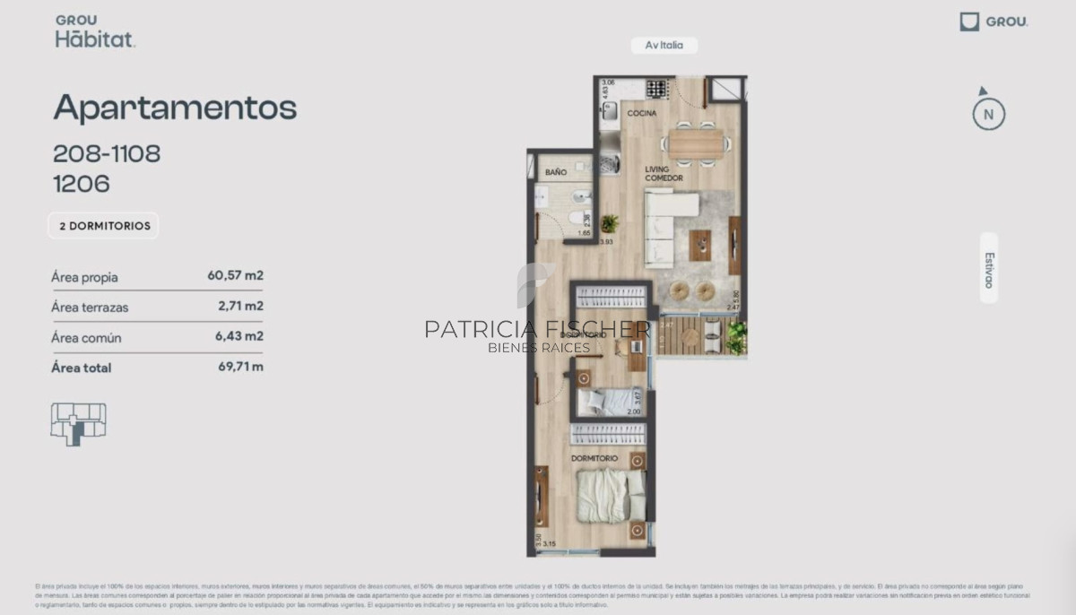 Apartamento ID.230 - Vivi o Invertir en Parque Batlle - Venta Ap. 2D 1B Terraza Amenities Bajo Ley vivienda promovida