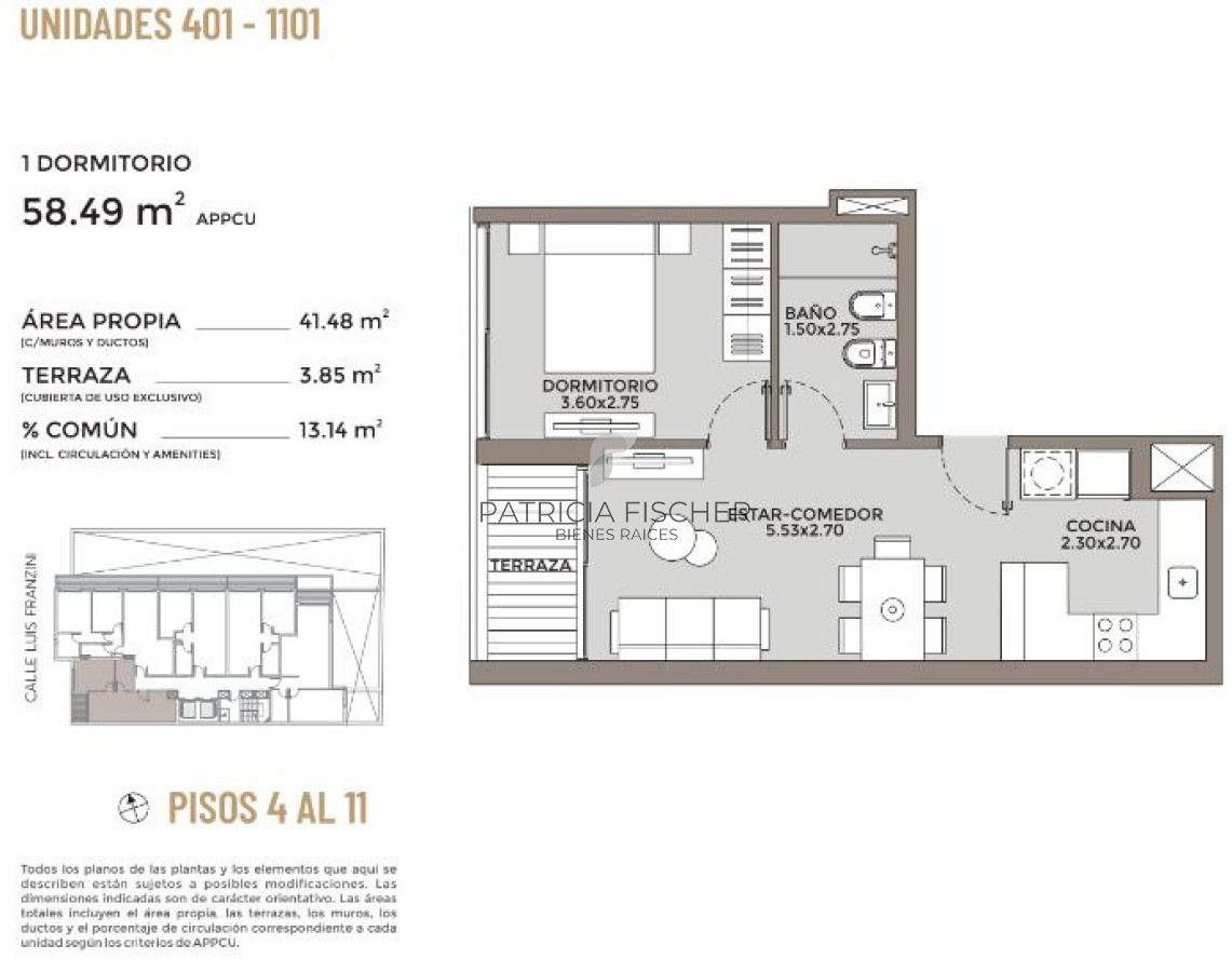 Apartamento ID.164 - Invertí o Viví Punta Carretas - Venta Ap. 1D Piso 6 Terraza Frente Amenities Entrega Inmediata