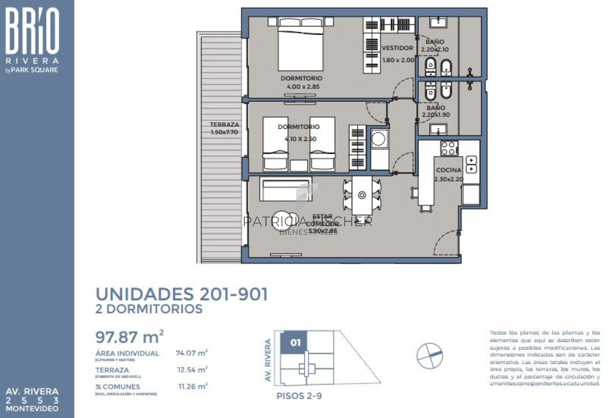 Apartamento ID.268 - Pura vida urbana - Venta Ap.Pocitos 2D 2B Suite piso alto Terraza Amenities 