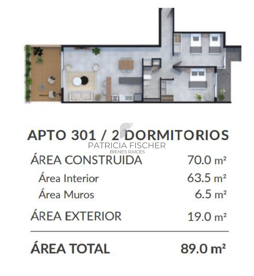 Apartamento ID.214 - Vivi P.Carretas - Venta Ap.2D 1B 2 Terrazas Frente Amenities 