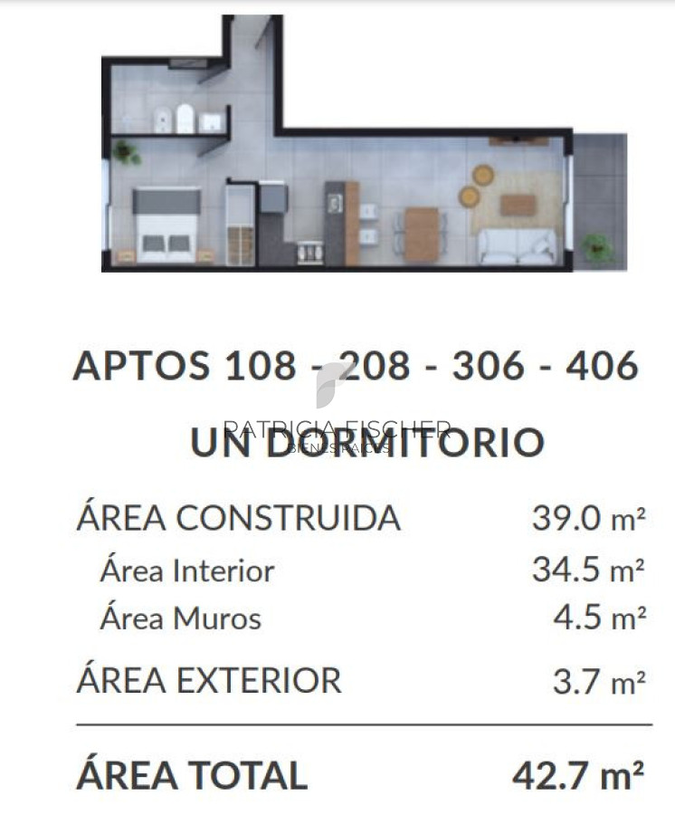 Apartamento ID.212 - Vivi P.Carretas - Venta Ap.1D 1B terraza Amenities 