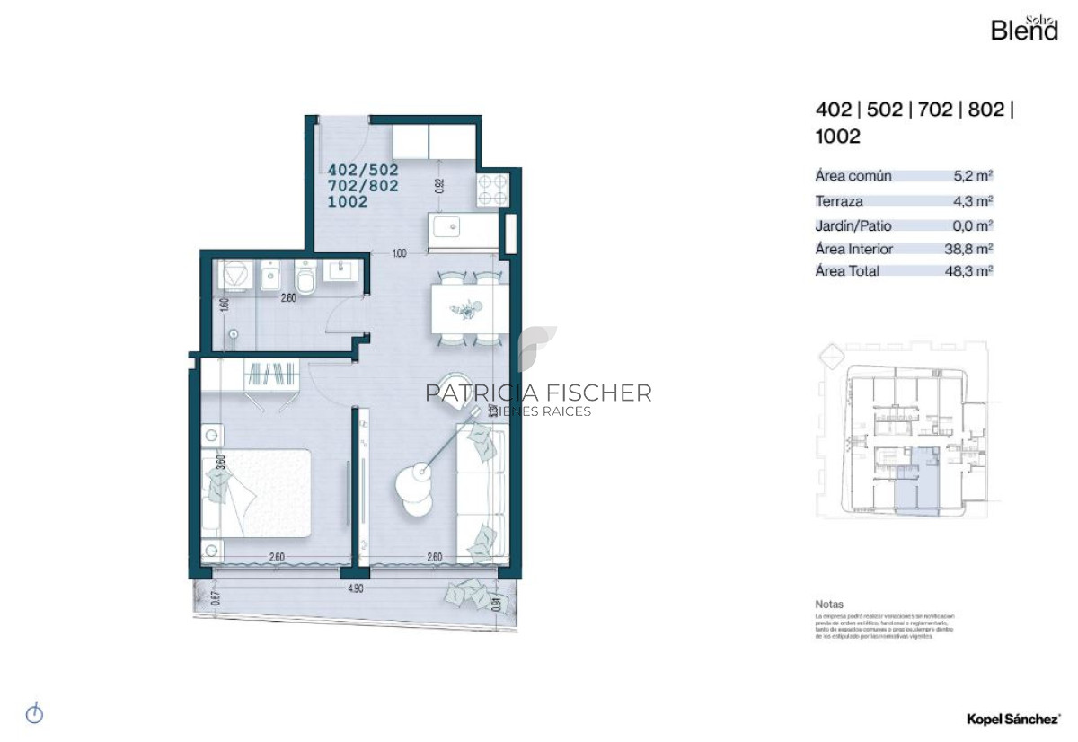 Apartamento ID.259 - Vivi en Soho - Venta Ap.Palermo 1D Terraza Amenities