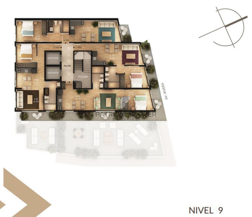 Apartamento ID.256 - A pasos del WTC y la Rambla - Venta Ap.Buceo 1D al frente terraza Amenities 