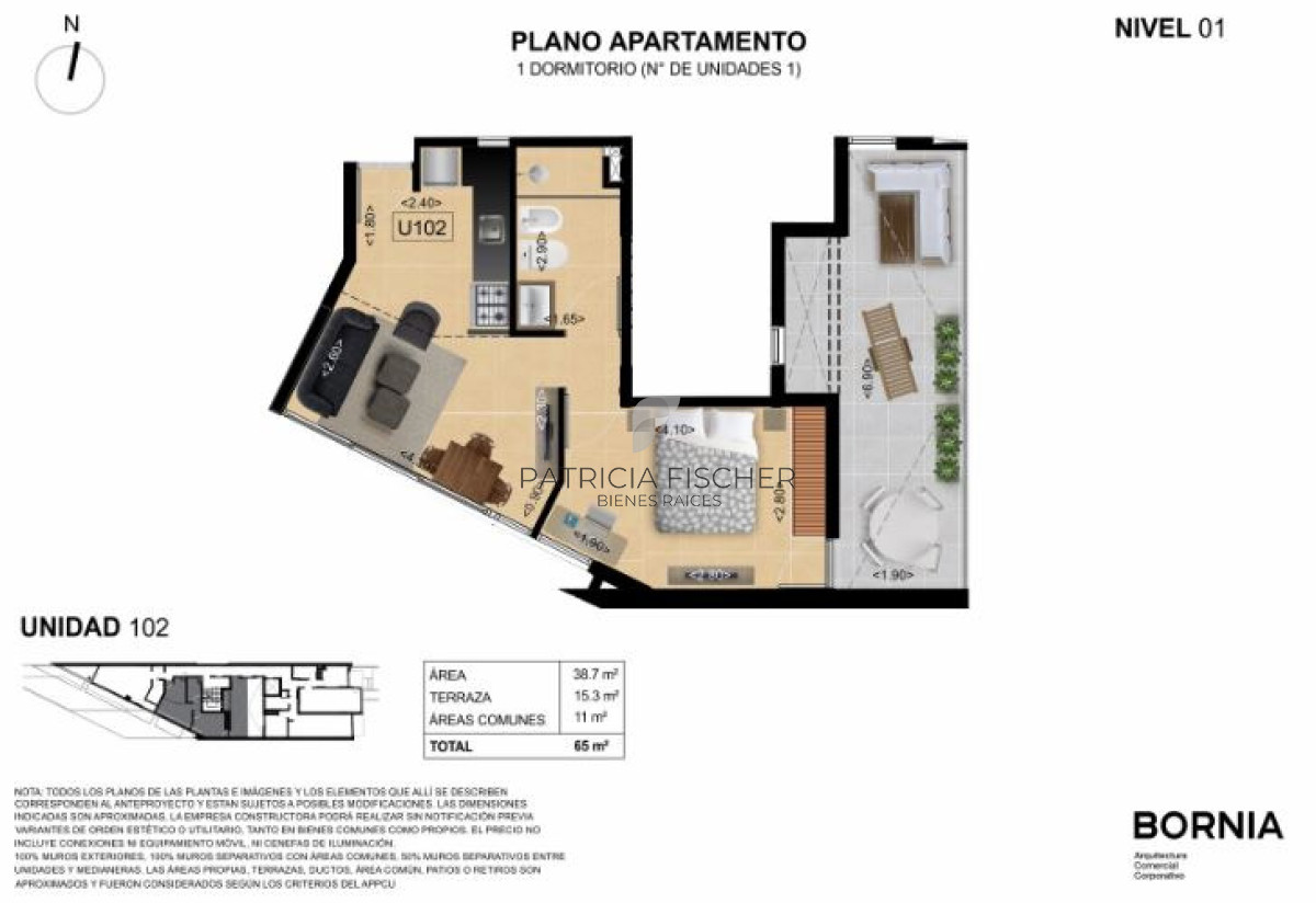 Apartamento ID.188 - Vivi Buceo - Venta Ap.1D Terraza Amenities 100m rambla  