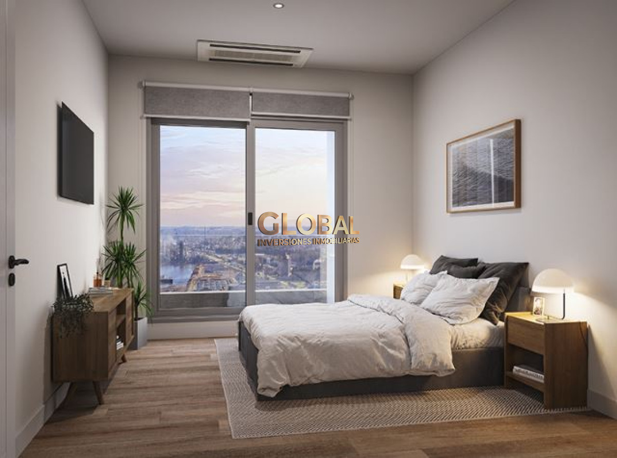 Apartamento ID.1951 - VENTA de Exclusivo Apartamento frente a la Bahía de Montevideo - 1 Dormitorio, 57 m² con Terraza