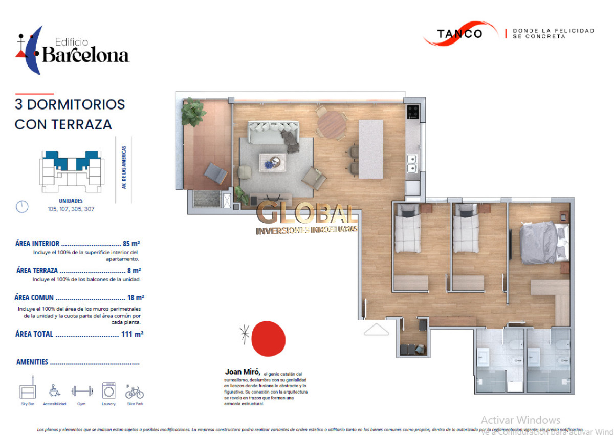 Apartamento ID.4461 - Diseño, confort y ubicación - Venta Ap. Barra de Carrasco 3D 2B Suite Terraza y parrillero Amenities Bajo ley ANV 