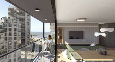 Donde Montevideo se encuentra con el mar - Venta Pocitos 1D Piso alto Amenities 