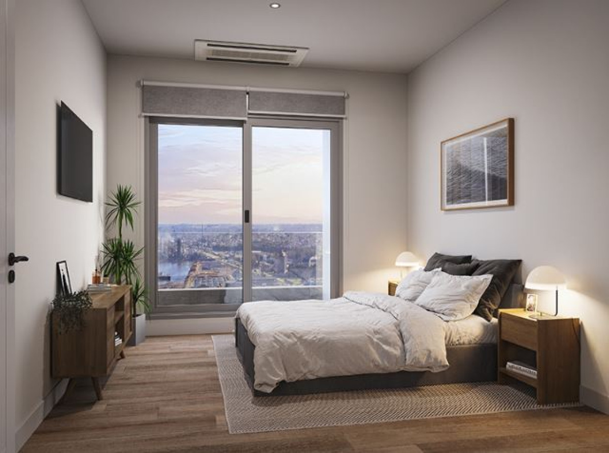 VENTA de Exclusivo Apartamento frente a la Bahía de Montevideo - 1 Dormitorio, 57 m² con Terraza