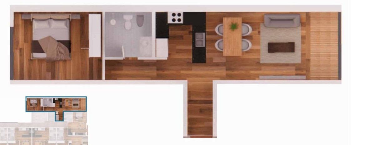 Apartamento ID.85512 - Apartamento de 1 dormitorio en venta