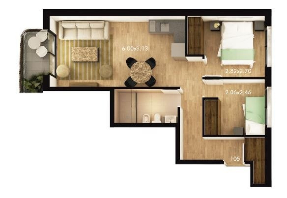 Apartamento ID.45429 - BeOne 26fit – Apartamento 2 dormitorios en venta en Pocitos