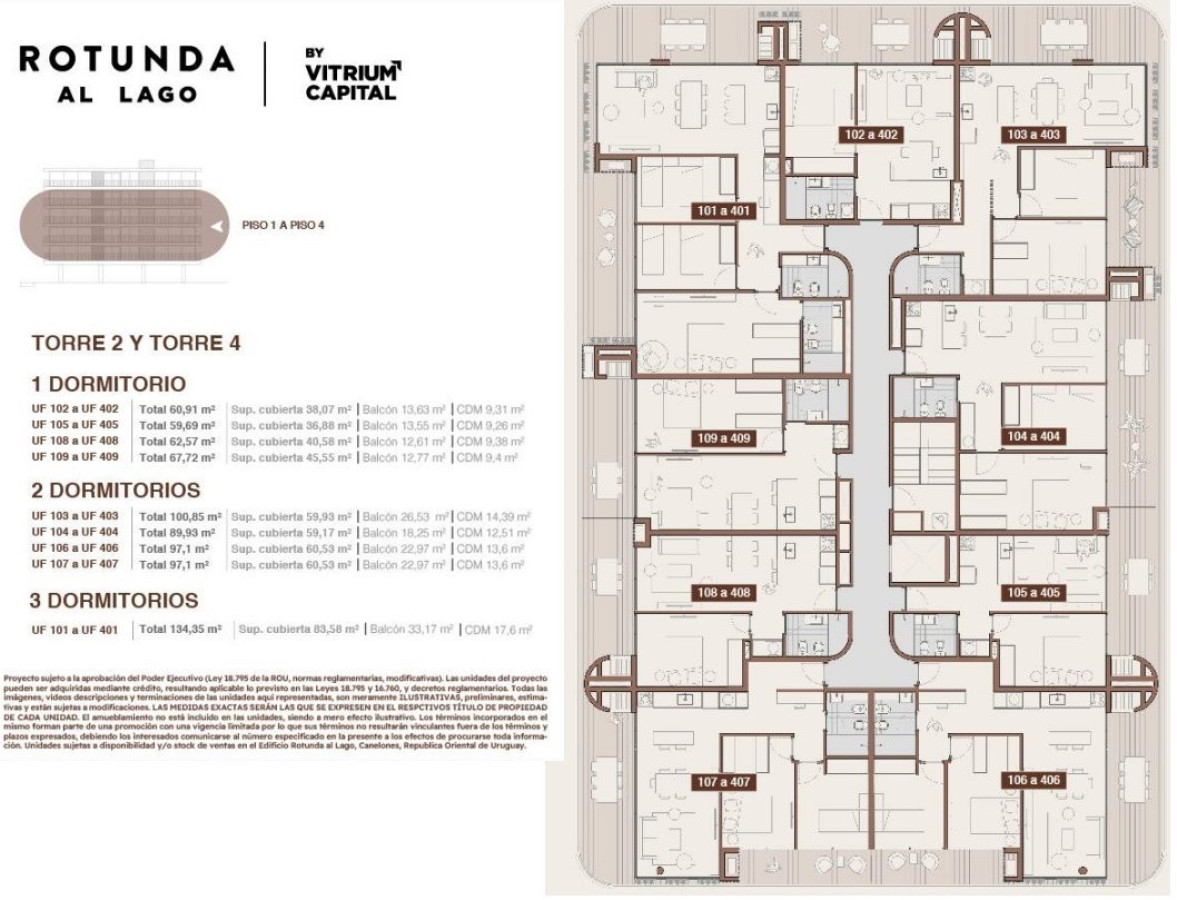 Apartamento ID.59015 - Apartamento en venta de 1 dormitorio c/ cochera en Barra de Carrasco