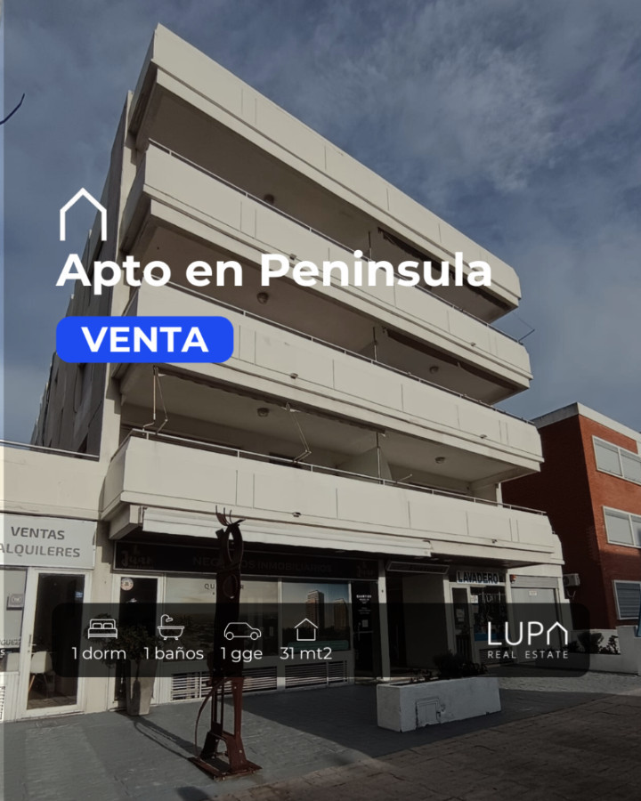 Apartamento ID.59112 - Apartamento en venta de 1 dormitorio c/ cochera en Península