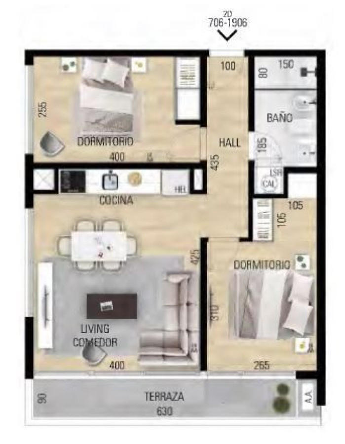 Apartamento ID.59171 - Apartamento en Maldonado, Las Delicias