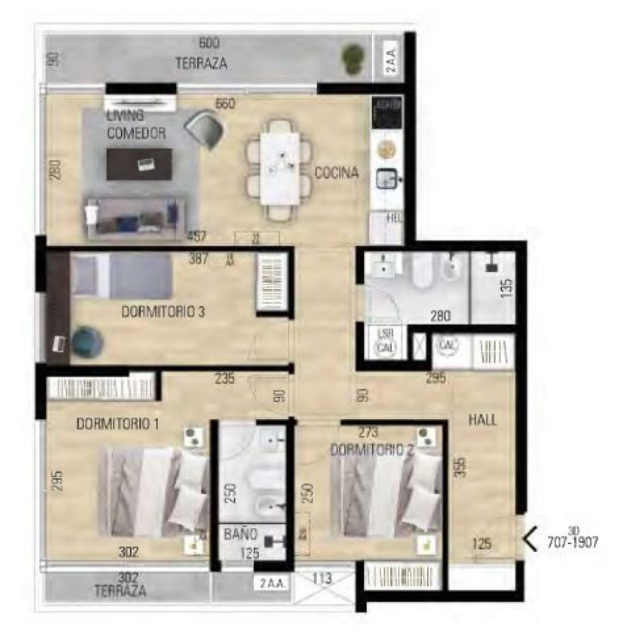 Apartamento ID.59174 - Apartamento en Maldonado, Las Delicias