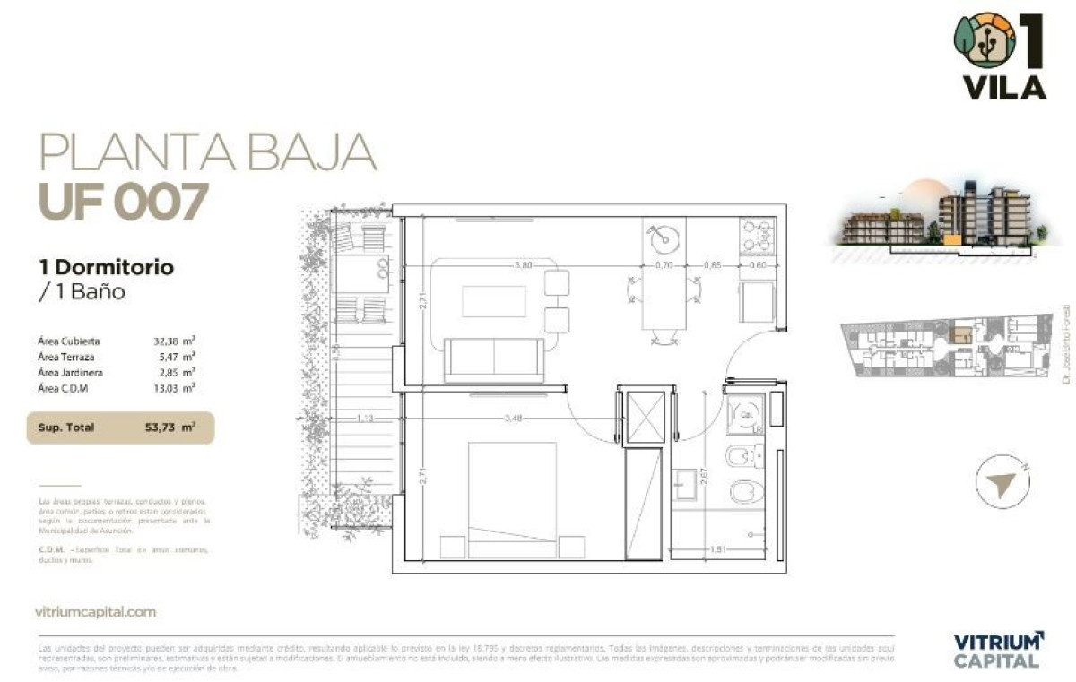 Apartamento ID.59999 - Apartamento en venta de 1 dormitorio c/ cochera en Parque Batlle