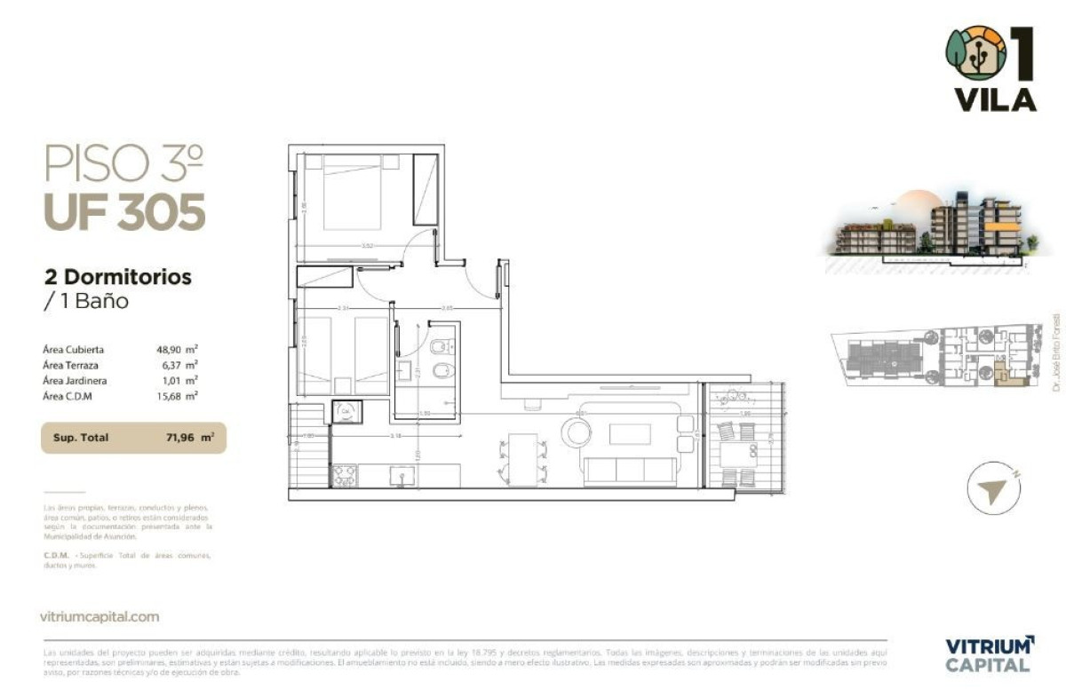 Apartamento ID.85416 - Apartamento en venta de 2 dormitorio c/ cochera en Parque Batlle