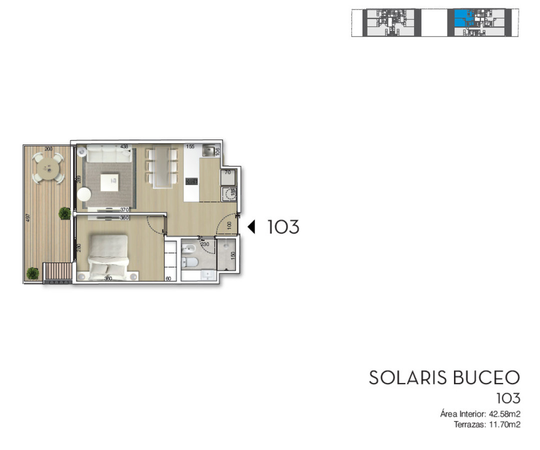 Apartamento ID.44535 - Solaris Buceo - Venta apartamento de 1 dormitorio