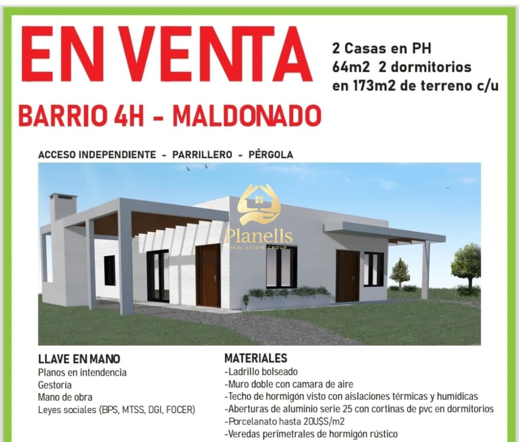 CASA A ESTRENAR EN BARRIO 4 H PH MALDONADO 2