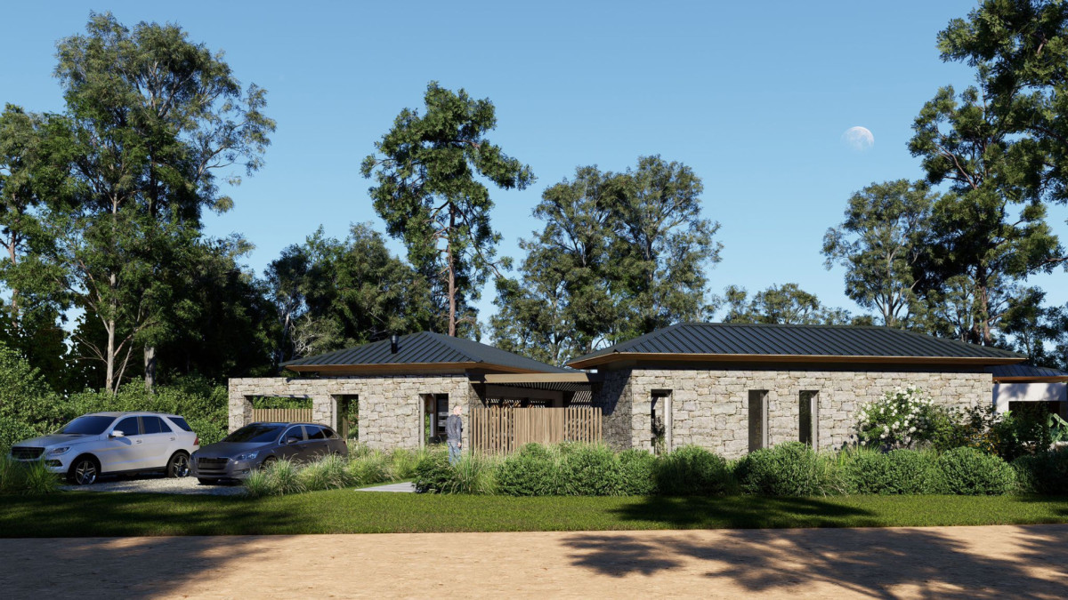 Hermosa casa de diseño en Barra Verde de 3 dormitorios, barbacoa y piscina.