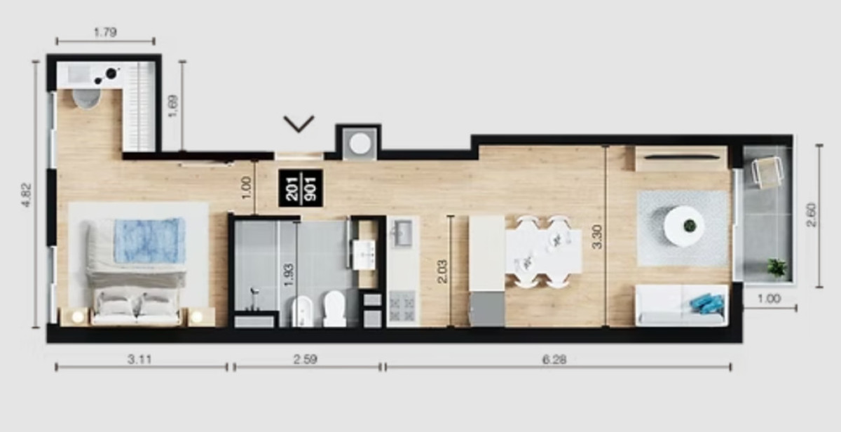 Apartamento ID.1 - Vivienda e inversión accesible en proyectos con beneficios ANV