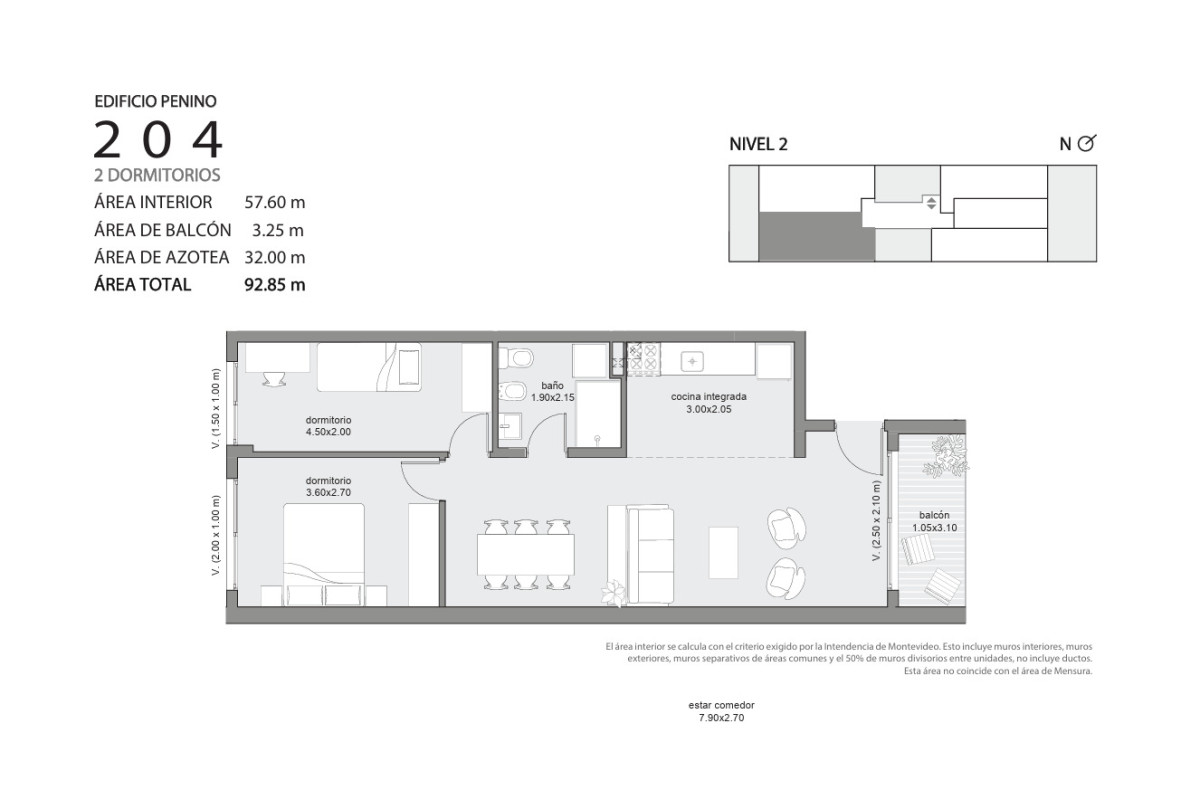 Apartamento ID.15 - Venta apto de 2 dorm a 2 cuadras de Avda Italia