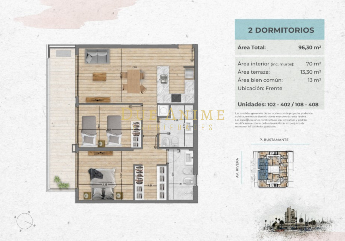 Apartamento ID.28 - SUPER OPORTUNIDAD!!! 2 Dorm. a estrenar en Buceo  U$S249.800