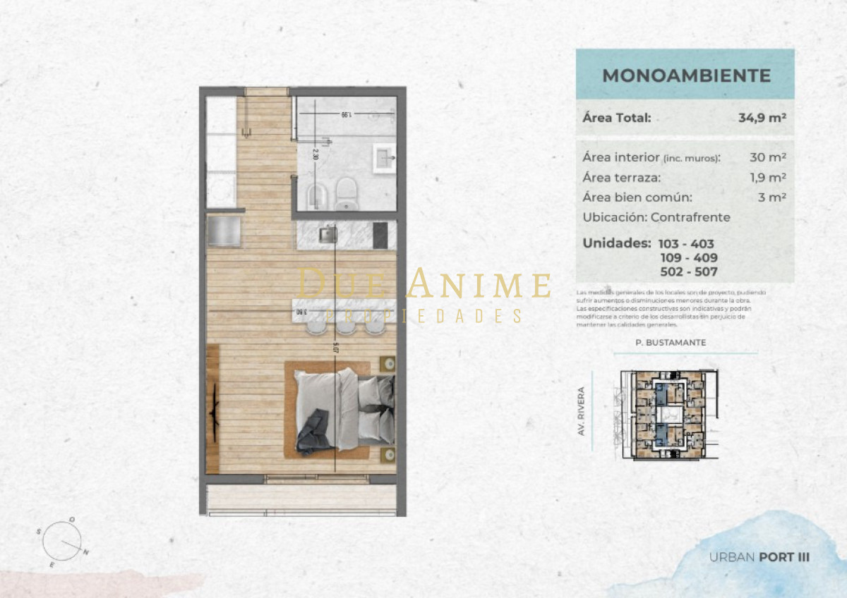 Apartamento ID.26 - OPORTUNIDAD!!! Mono a Estrenar en BUCEO desde U$S97.000
