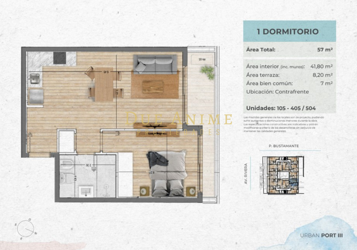 Apartamento ID.27 - GRAN OPORTUNIDAD!!!  Apto 1 Dorm. a estrenar en Buceo U$S147.800