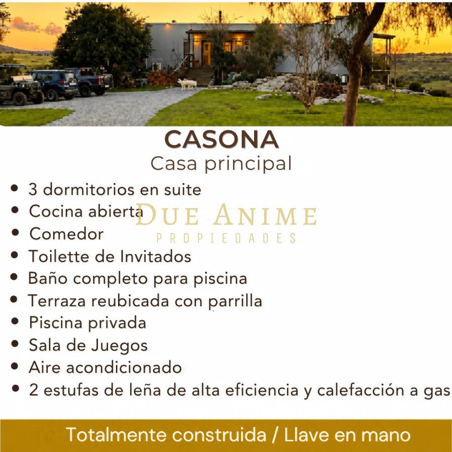 Casa ID.49/ - OPORTUNIDAD UNICA!!! Venta de hacienda privada con proyecto de hospitalidad en funcionamiento en las Sierras de Maldonado 