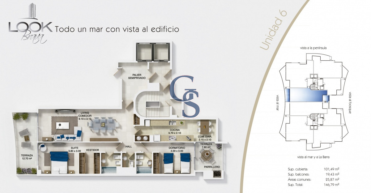 Apartamento ID.299004 - Unidad a estrenar a pasos del mar. 