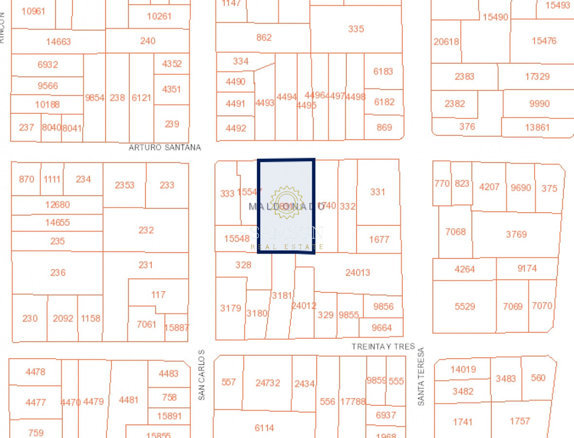 Terreno ID.66296 - Venta terreno de 1200 apto para planta baja y 9 pisos en Maldonado