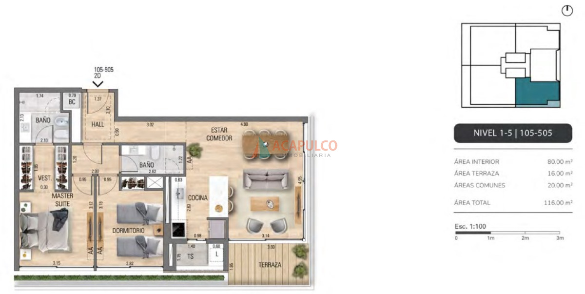 Apartamento Ref.4460/Oportunidad-en-pozo---Playa-Mansa - Oportunidad en pozo - Playa Mansa