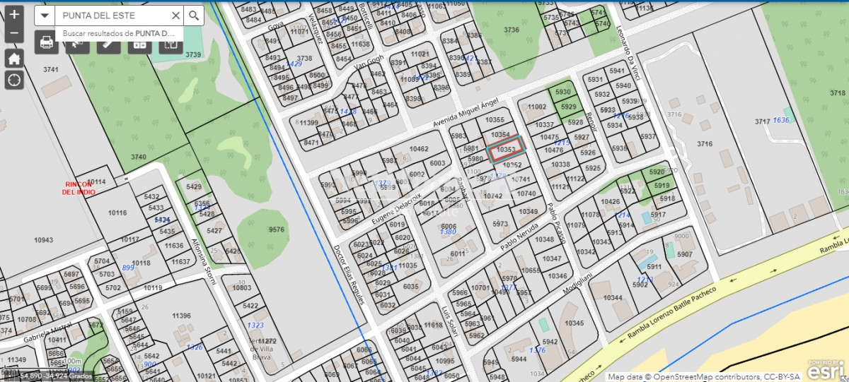 Terreno ID.254 - Rincón del Indio Terreno 1460 m2 a Metros de la playa