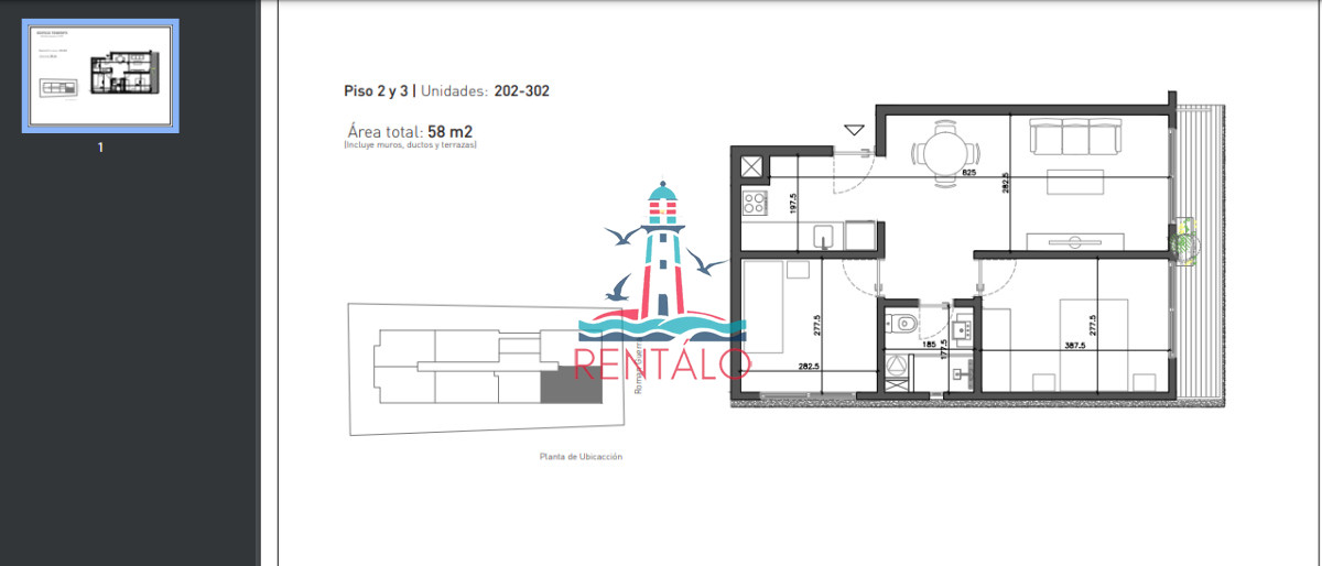 Apartamento ID.263 - Apartamento en venta en Maldonado oportunidad 2 dormitorios 