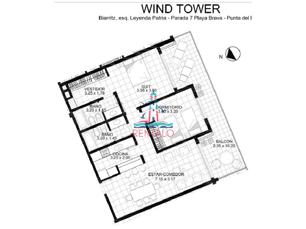 Apartamento ID.50 - Apartamento en venta 2 dormitorios Punta del Este, Wind Tower 