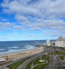 ALQUILER de Apartamento en Punta del Este,  frente a playa Brava con todos los servicios